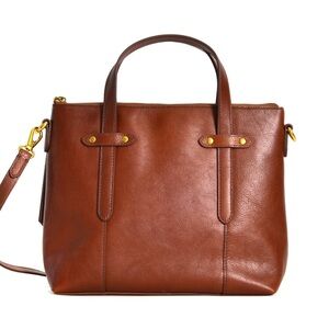 Monsac Tan Leather Shoulder Bag
